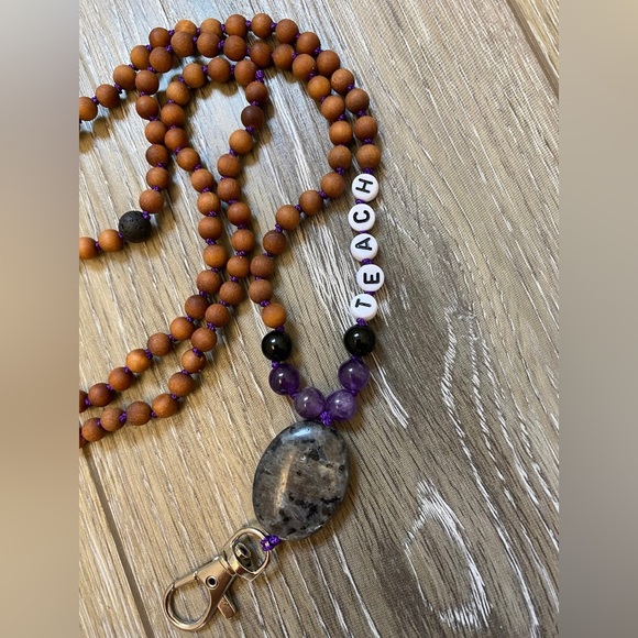 Teacher Mala Necklace Lanyard - Picture 2 of 3
